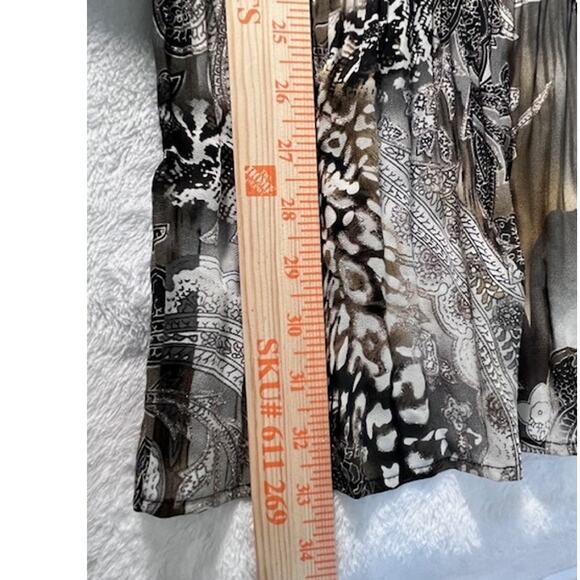 Avenue Animal Print Boho Blouse | Size 26/28 | Flowing Plus Size Statement Top - Picture 7 of 8